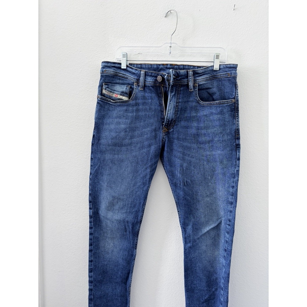 Diesel Mens Jeans 32x30 Slim Skinny Fit Blue Denim Wash Stretch Pants